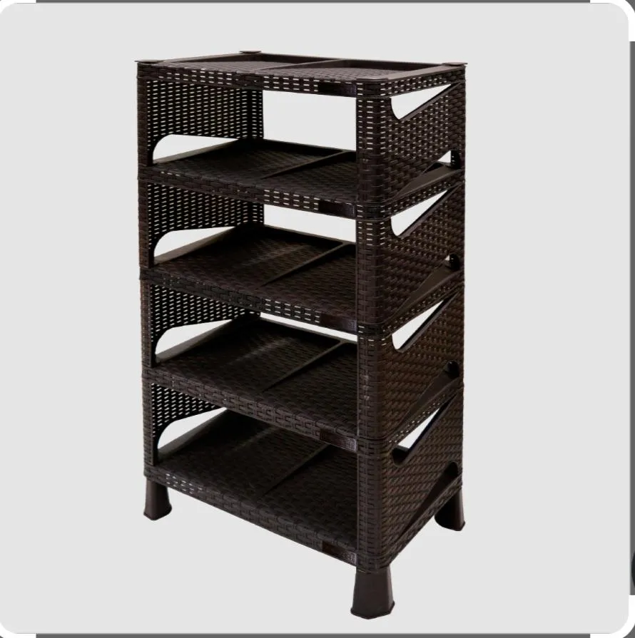 [SKU-000235] ZAPATERA RATTAN 5N- COLOR CAFE 